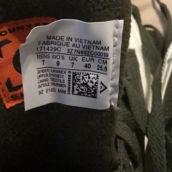 Converse Olive Green High-Top Sneakers - Picture 5 of 6